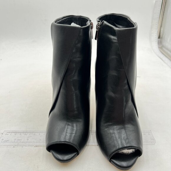 XYD Elegant High Heel Stiletto Ankle Boot Peep Toe Pumps Booties for Women Black - Picture 2 of 7